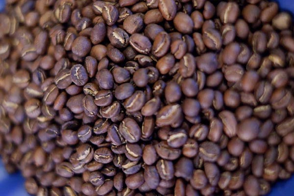 دانه‌های آسیاب نشده‌ی قهوه